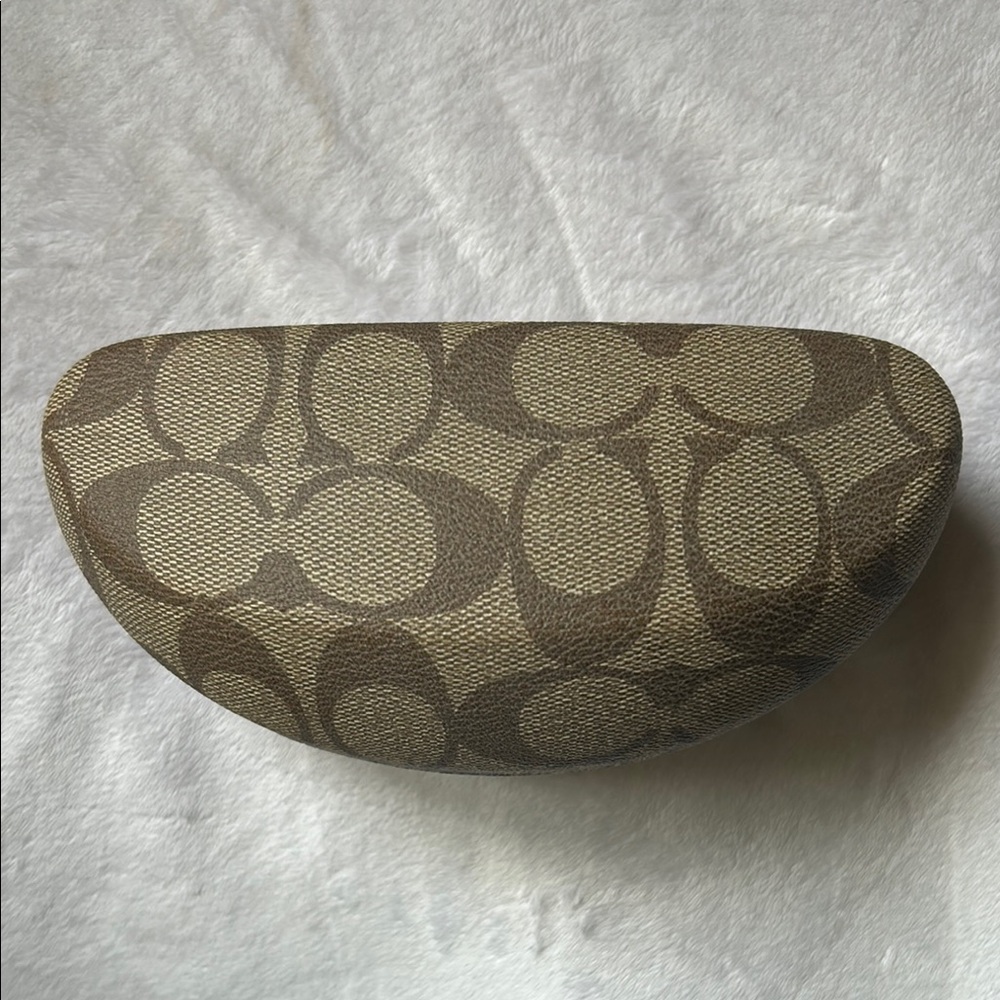 Coach Tan and Brown Sunglasses Case